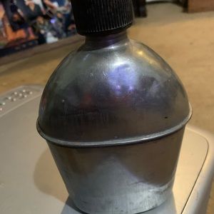 1943 USA Military Cantine. And POW/MIA TIE PIN.$50 OBO. Will ship